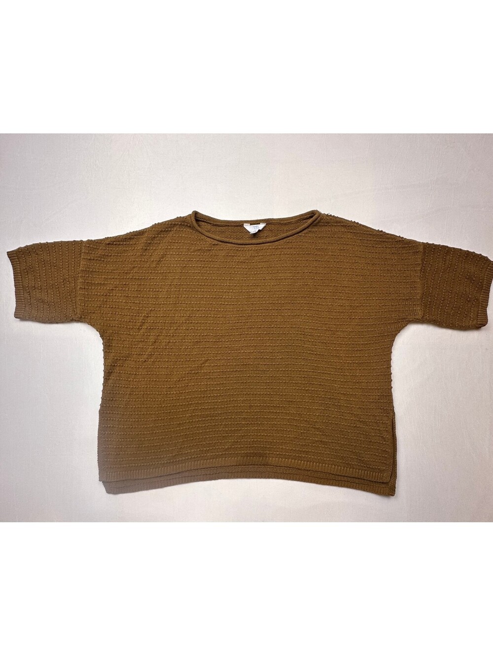 Time and Tru Brown Textured Knit Sweater Medium 8-10